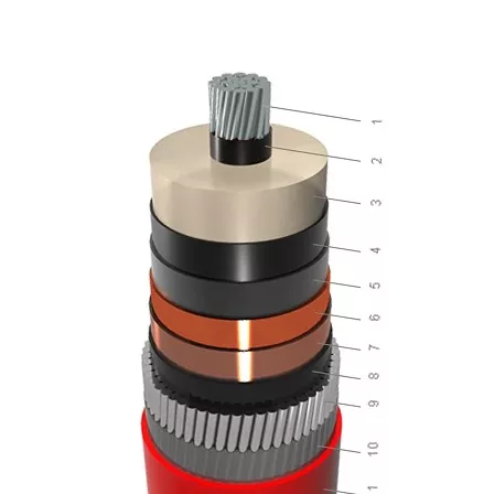 NA2XSR(AL)Y-1 croí AL XLPE PVC le armúr AWA